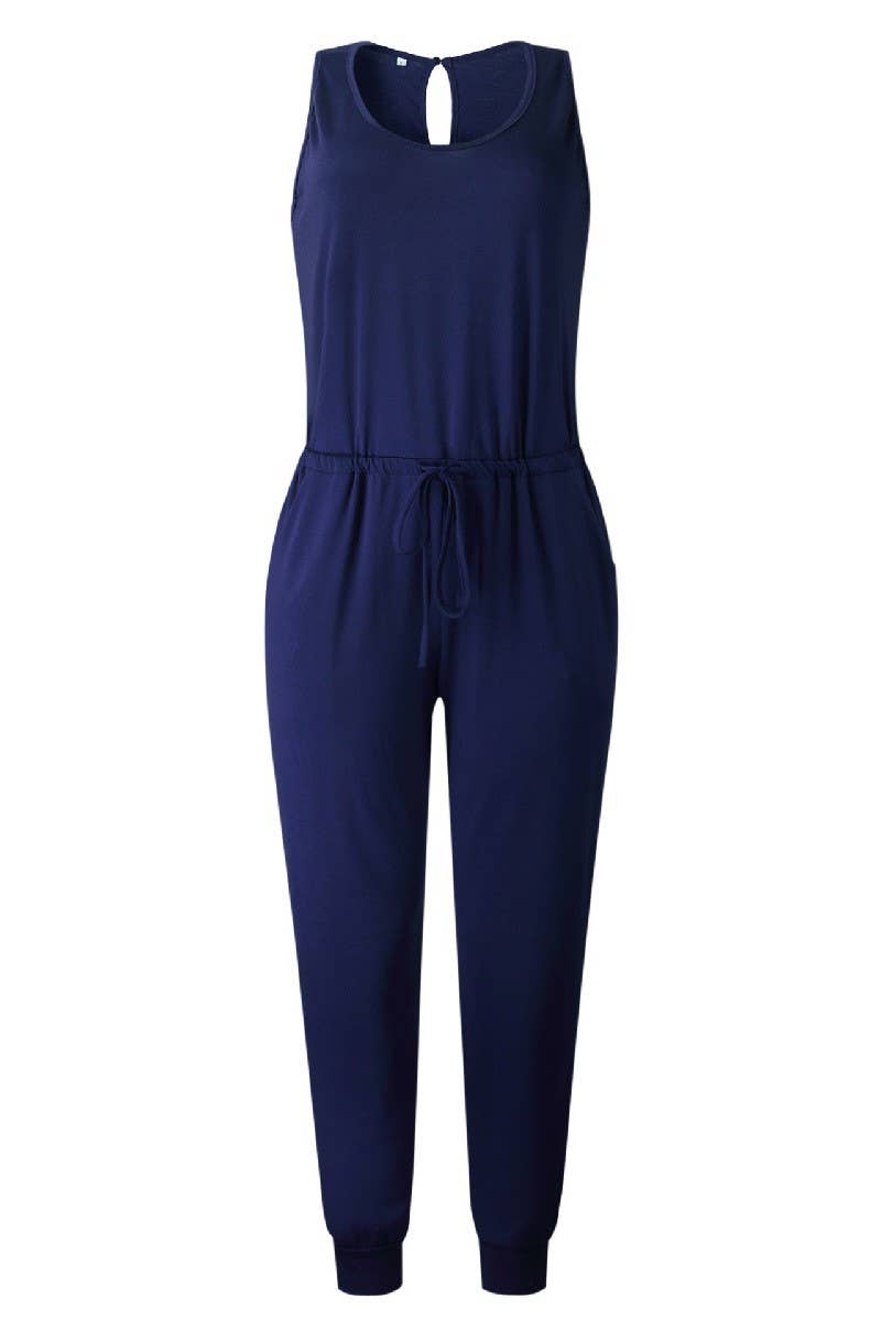 Striped Short Sleeve Drawstring Waist Romper