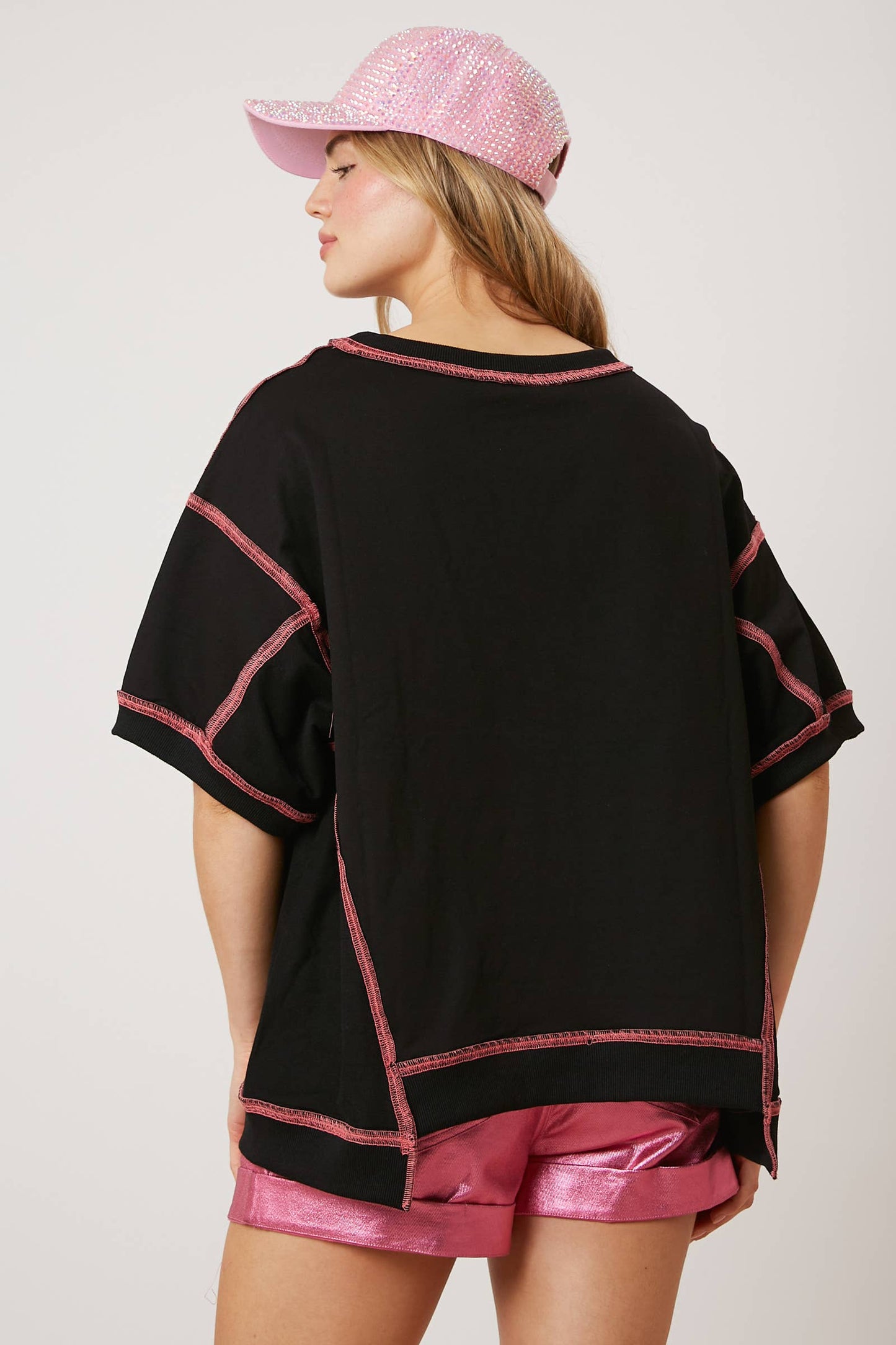 Sequin Crawfish French Terry Top