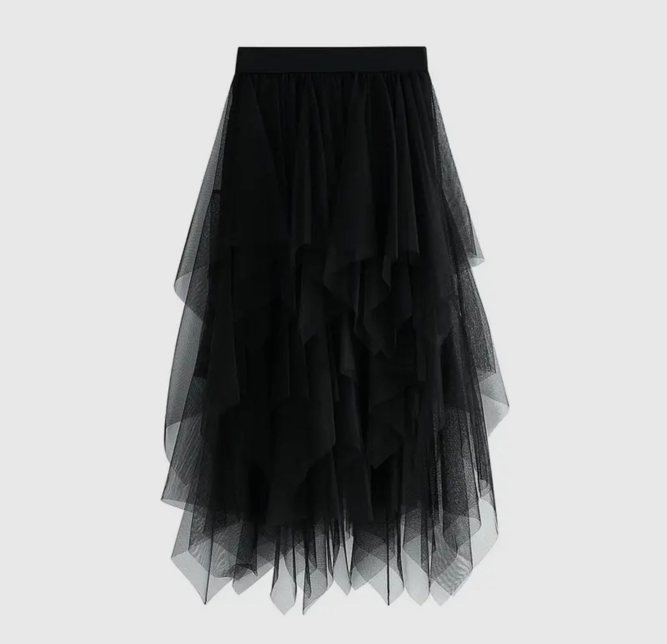 Tulle Uneven Cut Skirt