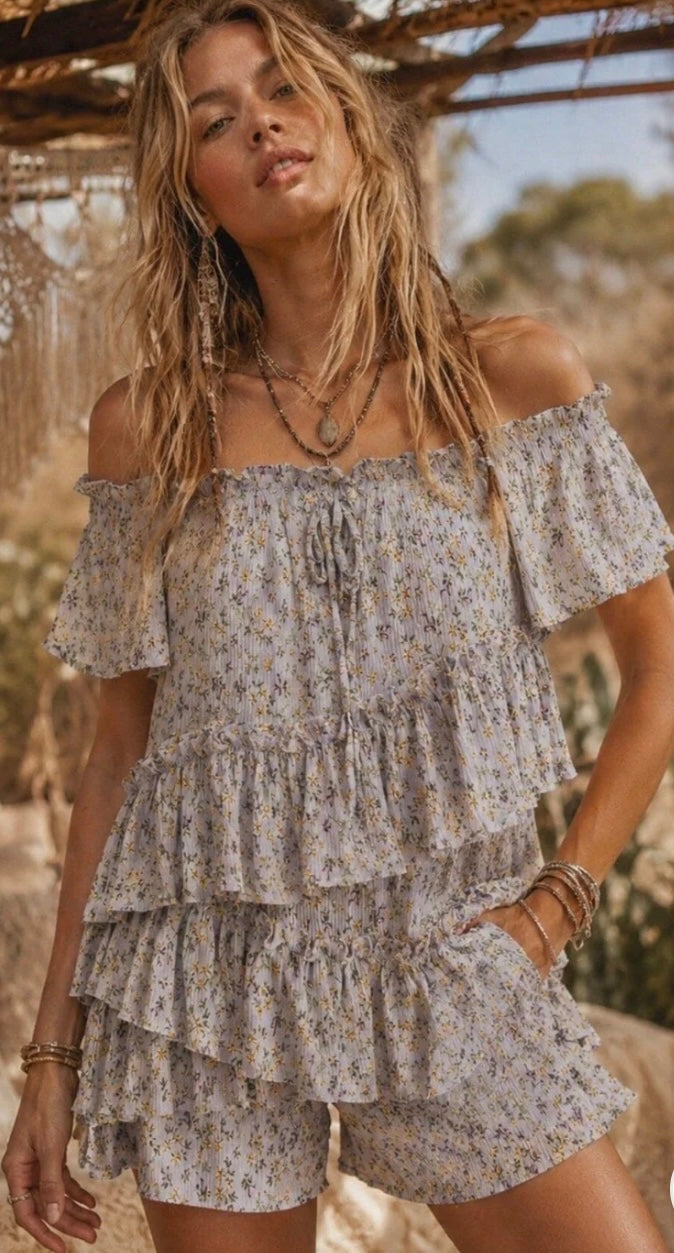 Off Shoulder Romper