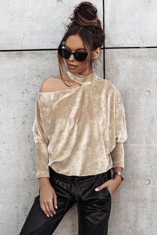Gold Velvet Top