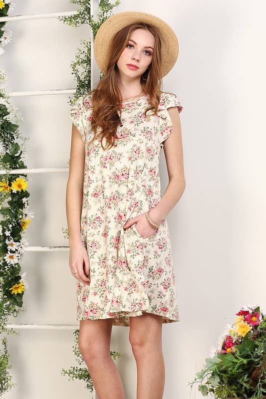 Plus size ruffle detailed princess seam dress