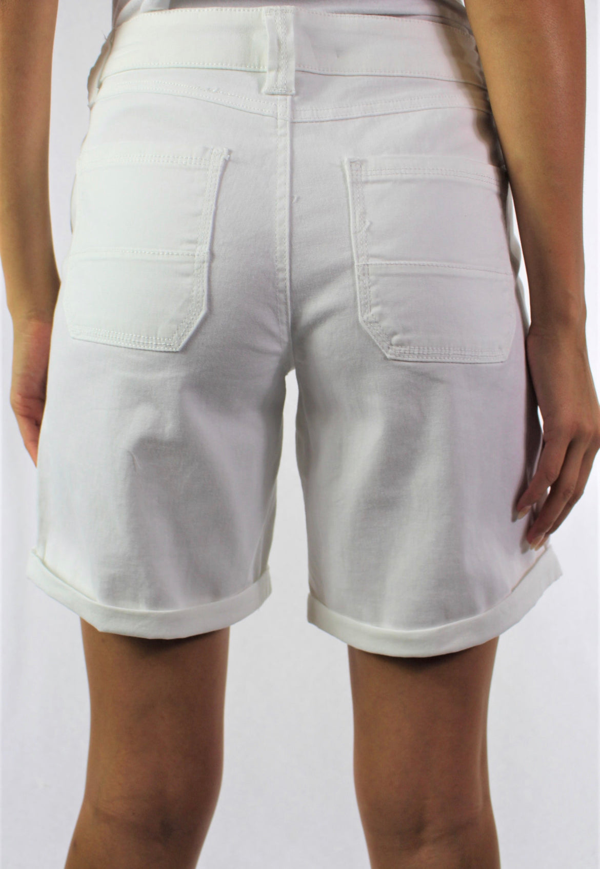 White or Black Cuffed shorts