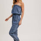 ACID WASH TUBE JUMPSUIT