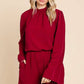 CWR1863L-Mock Neck Bell Sleeve Romper