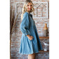 Overfit Button Down Denim Shirt Dress