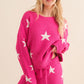 Soft Long Sleeve Star Print Top and Short Set