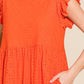 BabyDoll Tiered Mini Ruffle Sleeve Dress: / BUTTER CREAM