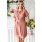 Cotton Boil Front Tie Shirts Dress