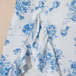 Boho Floral High Waist Ruffle Split Maxi Skirt