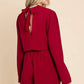CWR1863L-Mock Neck Bell Sleeve Romper