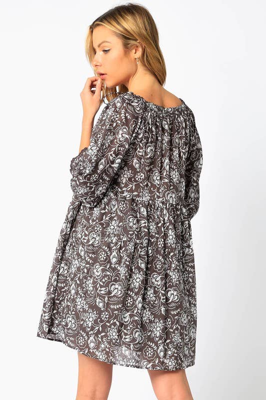 Goddess Babydoll Mini Dress