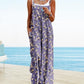 ON LINE ONLY- YESNO Women's Summer Boho Casual Jumpsuits Wide Leg Overalls Floral Print Baggy Rompers with Pockets XL PZZCR 377