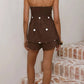 Polka Dot Strapless Shorts Set