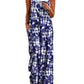 ON LINE ONLY- YESNO Women's Summer Boho Casual Jumpsuits Wide Leg Overalls Floral Print Baggy Rompers with Pockets XL PZZCR 377