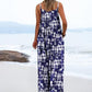 ON LINE ONLY- YESNO Women's Summer Boho Casual Jumpsuits Wide Leg Overalls Floral Print Baggy Rompers with Pockets XL PZZCR 377