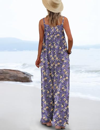 ON LINE ONLY- YESNO Women's Summer Boho Casual Jumpsuits Wide Leg Overalls Floral Print Baggy Rompers with Pockets XL PZZCR 377