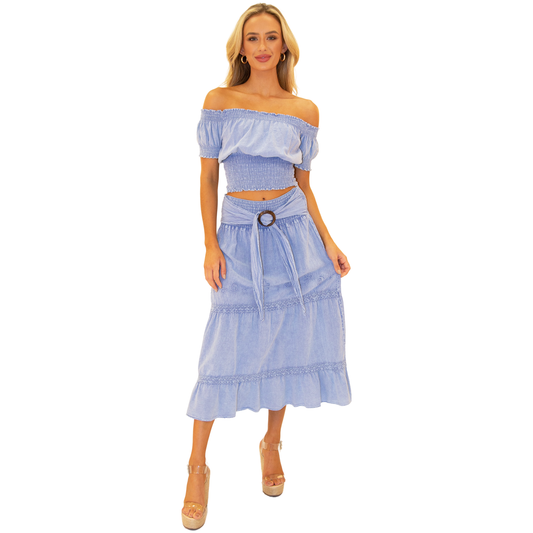 NW1149 - Blue Cotton Skirt
