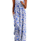 ON LINE ONLY- YESNO Women's Summer Boho Casual Jumpsuits Wide Leg Overalls Floral Print Baggy Rompers with Pockets XL PZZCR 377