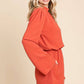 CWR1863L-Mock Neck Bell Sleeve Romper