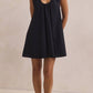 Polka Dot Sleeveless A-Line Dress