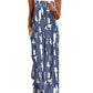 ON LINE ONLY- YESNO Women's Summer Boho Casual Jumpsuits Wide Leg Overalls Floral Print Baggy Rompers with Pockets XL PZZCR 377