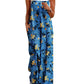 ON LINE ONLY- YESNO Women's Summer Boho Casual Jumpsuits Wide Leg Overalls Floral Print Baggy Rompers with Pockets XL PZZCR 377