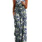 ON LINE ONLY- YESNO Women's Summer Boho Casual Jumpsuits Wide Leg Overalls Floral Print Baggy Rompers with Pockets XL PZZCR 377