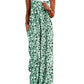 ON LINE ONLY- YESNO Women's Summer Boho Casual Jumpsuits Wide Leg Overalls Floral Print Baggy Rompers with Pockets XL PZZCR 377