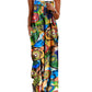 ON LINE ONLY- YESNO Women's Summer Boho Casual Jumpsuits Wide Leg Overalls Floral Print Baggy Rompers with Pockets XL PZZCR 377