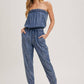 ACID WASH TUBE JUMPSUIT