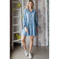 Overfit Button Down Denim Shirt Dress