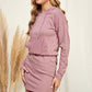 Solid Hoodie Midi Dress