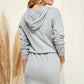 Solid Hoodie Midi Dress