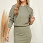 Solid Hoodie Midi Dress