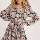 FLORAL PRINT RUFFLED SWING DRESS