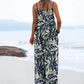 ON LINE ONLY- YESNO Women's Summer Boho Casual Jumpsuits Wide Leg Overalls Floral Print Baggy Rompers with Pockets XL PZZCR 377