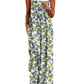 ON LINE ONLY- YESNO Women's Summer Boho Casual Jumpsuits Wide Leg Overalls Floral Print Baggy Rompers with Pockets XL PZZCR 377