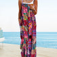 ON LINE ONLY- YESNO Women's Summer Boho Casual Jumpsuits Wide Leg Overalls Floral Print Baggy Rompers with Pockets XL PZZCR 377