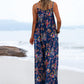 ON LINE ONLY- YESNO Women's Summer Boho Casual Jumpsuits Wide Leg Overalls Floral Print Baggy Rompers with Pockets XL PZZCR 377