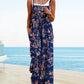 ON LINE ONLY- YESNO Women's Summer Boho Casual Jumpsuits Wide Leg Overalls Floral Print Baggy Rompers with Pockets XL PZZCR 377