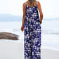 ON LINE ONLY- YESNO Women's Summer Boho Casual Jumpsuits Wide Leg Overalls Floral Print Baggy Rompers with Pockets XL PZZCR 377