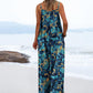 ON LINE ONLY- YESNO Women's Summer Boho Casual Jumpsuits Wide Leg Overalls Floral Print Baggy Rompers with Pockets XL PZZCR 377