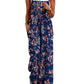 ON LINE ONLY- YESNO Women's Summer Boho Casual Jumpsuits Wide Leg Overalls Floral Print Baggy Rompers with Pockets XL PZZCR 377