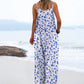 ON LINE ONLY- YESNO Women's Summer Boho Casual Jumpsuits Wide Leg Overalls Floral Print Baggy Rompers with Pockets XL PZZCR 377