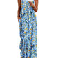 ON LINE ONLY- YESNO Women's Summer Boho Casual Jumpsuits Wide Leg Overalls Floral Print Baggy Rompers with Pockets XL PZZCR 377