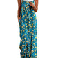 ON LINE ONLY- YESNO Women's Summer Boho Casual Jumpsuits Wide Leg Overalls Floral Print Baggy Rompers with Pockets XL PZZCR 377