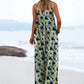 ON LINE ONLY- YESNO Women's Summer Boho Casual Jumpsuits Wide Leg Overalls Floral Print Baggy Rompers with Pockets XL PZZCR 377