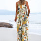 ON LINE ONLY- YESNO Women's Summer Boho Casual Jumpsuits Wide Leg Overalls Floral Print Baggy Rompers with Pockets XL PZZCR 377