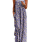 ON LINE ONLY- YESNO Women's Summer Boho Casual Jumpsuits Wide Leg Overalls Floral Print Baggy Rompers with Pockets XL PZZCR 377